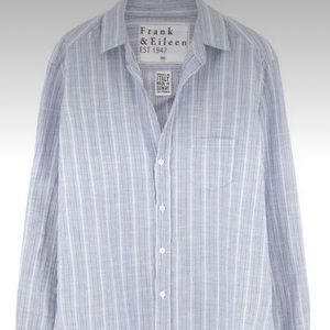 Frank & Eileen Cotton Eileen Shirt Blue Multistripe